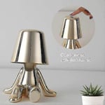 Sängbord Touch Bordlampa, Guld Thinker Lampa Skrivbordslampa Sladdlös Uppladdningsbar Bärbar Dekorativ Nattdukslampa Med USB Laddning Guld A
