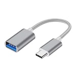 USB C to USB 3.1 Adapter, USB C Male to USB Female, Converting USB-C to USB 3.1 OTG Cable, Compatible with MacBook Pro, Galaxy S9, Dell XPS & All Type C Devices FUTUSBCTO3ADPCBLSLR - Silver