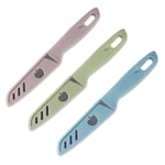 Fruit Knife, Sharp and Durable Fruit Knife Set with Protective Cover, Exquisite and Beautiful, Fruit Knives Small Suitable for Most Types of Vegetables, Fruits and Meat,3 Pieces (Pink,Blue,Green)