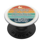 Funny Crazy Chicken Lady PopSockets Swappable PopGrip