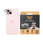 iPhone 15 / 15 Plus PanzerGlass Hoops - Kameraskydd - Platinum Strength - Genomskinlig / Pink