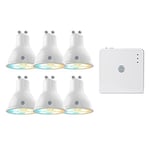 Hive Light Cool to Warm White Smart Bulb with Hub GU10, 5.4 W-6 Pack