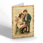 VALENTINES DAY CARD - Vintage Design - What the Thread is to the Needle