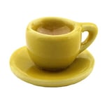 MyTinyWorld Dolls House Miniature Cup of Coffee in A Yellow Mug
