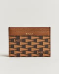 Bally Pennant Monogram Leather Card Holder Brown