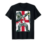 Funny St Georges Day Dabbing Knight England Flag Kids Mens T-Shirt