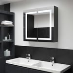 vidaXL badeværelsesskab m. spejl + LED-lys 80x12,2x68 cm