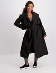 Aim'n Black Recycled Tech Trench Coat - S