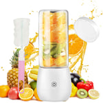 Portable Blender, Layack 4000mAh USB Rechargeable Battery, 6 Blades in 3D for Superb Mixing, 450ml Personal Size Glass Blender Bottle for Juice, Smoothie and Milkshake