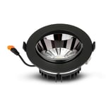 20W LED Reflektor COB Downlight - Samsung chip, 6400K, svart - Kulör : Kall