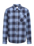 Shirt Flannel Check *Villkorat Erbjudande Shirts Long-sleeved Blå Lindex