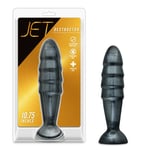 Jet Destructor XL Metallic Black Carbon Butt Plug Suction Cup Anal Dildo Probe