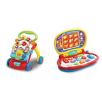 VTech 505603 Baby Walker, Multi-Coloured & Baby Laptop Toy,Multicolor