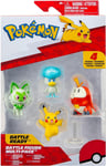 Pokémon Battle Figure Multipack 4 Pack Pikachu, Crocole, Kwaks, Felori