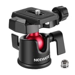Neewer Camera Video Tripod Ball Head 360 Degree Rotating Panoramic Ballhead with 1/4 inch Quick Shoe Plate and Bubble Level for DSLR Camera Camcorder Tripod Monopod, Load up to 11 pounds/5 kilograms