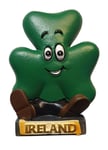 Ireland Smiling Green Shamrock Fridge Magnet - for Fans of Dublin, Riverdance, Blarney Stone and Castle, Kilkenny, Galway / Emerald Isle Souvenir