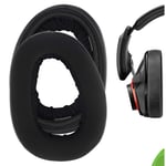 Geekria Comfort Hybrid Velour Replacement Ear Pads for Sennheiser GSP 600, GSP 670, GSP 500 Professional Gaming Headphones Ear Cushions, Headset Earpads, Ear Cups Repair Parts (Black)