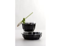 Plastskål Bowl Diamond 714Ml Ø18,8X4,8Cm Rpet Sort,6 Pk X 50 Stk/Krt