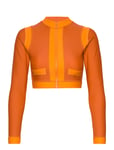 Mirage Coco Ls Crop Top Zipped Sport Bikinis Bikini Tops Orange Rip Curl