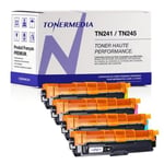 TONERMEDIA - x4 Toner Brother TN-241 / TN-245 compatibles (1 Noir, 1 Cyan, 1 Magenta, 1 Jaune)