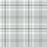 NEW MURIVA GREY SILVER TARTAN KELSO CHECKED WALLPAPER CATHERINE LANSFIELD 165521