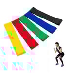 Träningsband Latexfri motståndsband 5-pack m instruktioner yoga