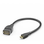 Hama - Câble adapt. usb, otg, f. mâle micro-USB - f. femelle usb-a, 15 cm, nr (00201606)