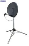 Satellite TV Dish Tripod Mount Stand Camping Caravan Touring Sky Freeview + Pegs