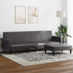 2 personers sofa kunstlæder grå