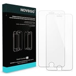 Novago Compatible avec iPhone SE 2020, iPhone 8, iPhone 7, iPhone 6, iPhone 6S Pack de 2 Films écran en Verre Trempé Transparent et résistant Compatible Fonction 3D Touch