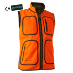 Deerhunter Gamekeeper Vändbar Fleeceväst Herr Safety Orange 3XL -