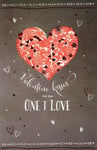 One I Love Embelished Valentine's Day Greeting Card Lovely Verse Inside
