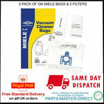 Fits Miele Gn Code Blue Collar Vacuum Cleaner Dust Hoover Bags X 5 & Filters X 2