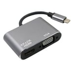 Adaptateur USB-C USB3.1 - Adaptateur VGA HDMI 4K,JL1767