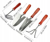 Trousse a outils de jardin épaissie 4 pieces/ensemble
