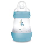 MAM Biberon Easy Start Anti-Colique 0+ mois débit lent (160 ml) Océan – Biberon pour réduire les coliques et l'inconfort de bébé – Biberon bébé compatible avec l'allaitement maternel