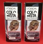 2 x Colorista Hair Makeup 1 Day Metallic Grey Colour Highlights for Blondes.