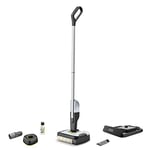 Kärcher Hard Floor Cleaner FC 2-4 Battery Set, Cordless Floor Cleaner with Microfiber Roller, Battery Runtime: approx. 20 min, Performance per Battery Charge: approx. 70m², with Rechargeable Battery