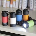5-pack Mini ficklampa USB laddningsbar LED utomhus liten nyckelring lampa bärbar plast ficklampa