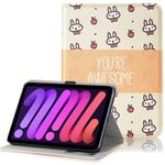 iPad Mini (2021) Kunst Skunn Deksel med Lommebok &amp; Touch Pen Holder - Awesome