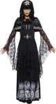 Ladies Deluxe Black Magic Mistress Wiccan Pagan Voodoo Halloween Horror Scary Fancy Dress Costume Outfit UK 8-22 Plus Size (UK 20-22)