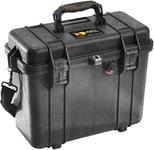 PELI 1430 valise de transport à chargement par le couvercle, IP67 étanche à l'eau et à la poussière, capacité de 15L, fabriquée aux États-Unis, sans mousse, couleur: noire