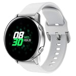 Lavaah Bracelet de montre compatible avec Samsung Galaxy Watch Active/Active 2 20mm Bracelet de rechange en silicone souple pour Galaxy Watch Active 2 40mm / 44 mm /Gear Sport Smart Watch (blanc)