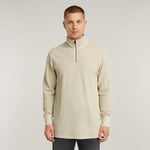 Overdyed Half Zip Tweeter - Beige - Men