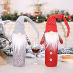 Christmas Red Wine Bottle Set Xmas Dinner Party Santa Claus Bott