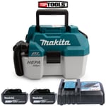 Makita DVC750LZ 18V LXT BL Wet/Dry Vacuum Cleaner + 2 x 6Ah Batteries & Charger