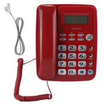 fasient1 W520 Corded Landline Phone Big Button Hands Free Home Office Telephone with Caller Identification for Family Business(Red)