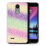 Phone Case for LG K4 2017/M160/X230 Glitter Pattern Effect Unicorn Rainbow Transparent Clear Ultra Soft Flexi Silicone Gel/TPU Bumper Cover