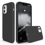 SURPHY Liquid Silicone Case Compatible with iPhone 12 mini Case 5.4 inches, Gel Rubber Full Body Shockproof Phone Case with Microfiber Lining for iPhone 12 mini 5.4 inches 2020 (Dark Grey)
