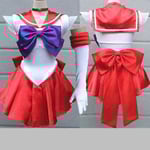 Toppkvalitet Japan Sailor Moon Cosplay Kostym Månklänning för vuxna Fancy Halloween Fancy Sexig Carnival Costume Klänning Red S-Women Costume